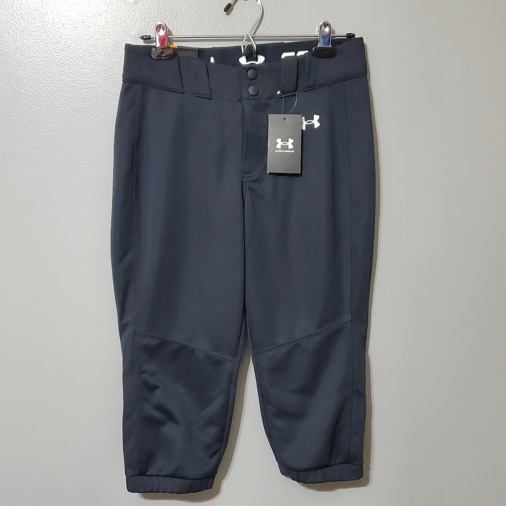 NWT Under Armour Womens Black Softball Pants Size Small